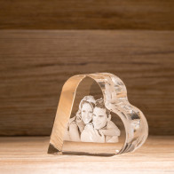 Cuore orizzontale Crystal FGCOL 3D